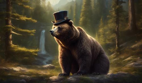 Bear with tophat