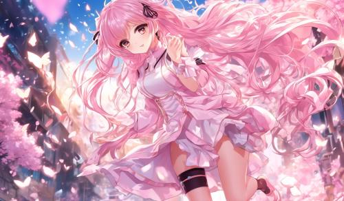 Light pink anime girl theme