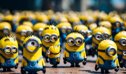 The Minions and other despecible me characters