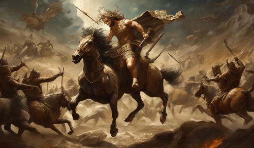 Philosphical Centaur outslasting physical and spiritual warfare.