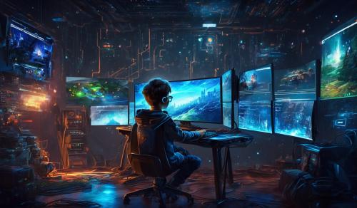 a boy who can do coding in a gaming pc 