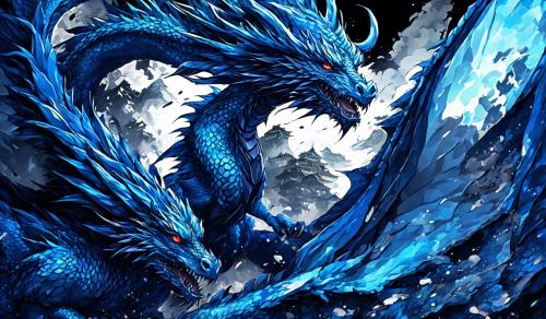 Dragon Blue and Black