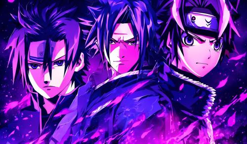 anime sasuke Uchiha drak and pruple