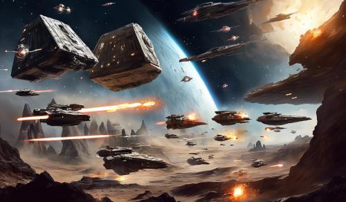 Star Wars space battle