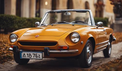 A 1972 Fiat 850 spider, hyper realistic