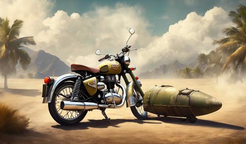 plane image with an royal enfield