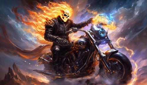 A combination of ghost rider and a sameri