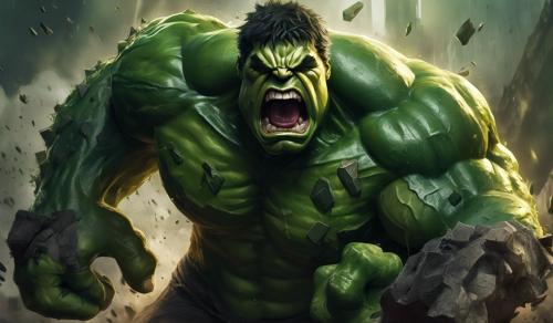 angry hulk with bulky body