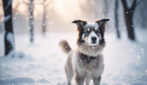 Snowy dog