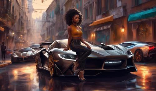 ebony girl kdnore money sport cars