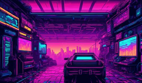 Cyberpunk detailed pixel art side scroller