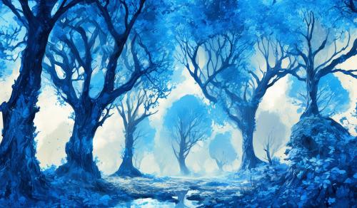 Blue trees