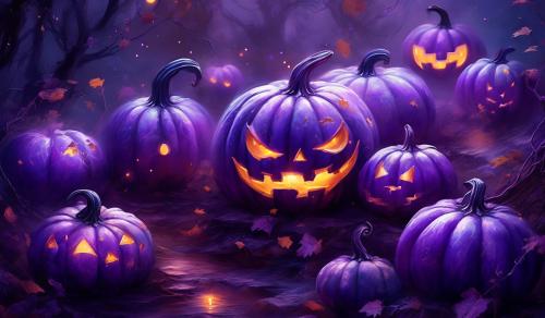 Halloween purple pumkins