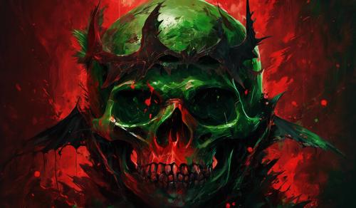 Harry potter skull batman red green 