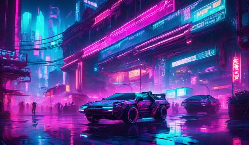 I want something  beautiful from the world of the game Cyber punk 2077