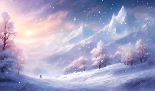 christmas snowy lanscape