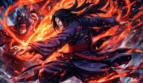 itachi uchia fight with the madara ucchia with their susano