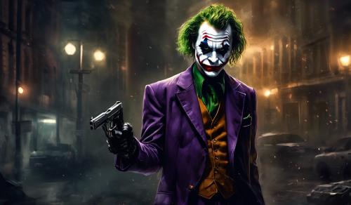 Joker with a gun