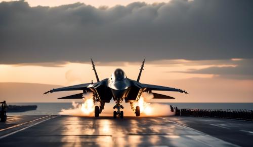 F14 taking off from aircraft carrier with full afterburner