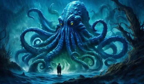 HP Lovecraft Cthulu Blue