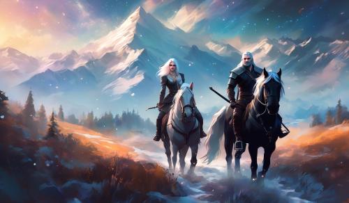 Geralt of rivia travelling with ciri and yennefer of vangerberg