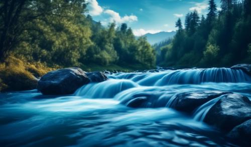 flowing blue river