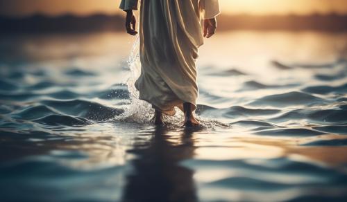 jesus walk on the water