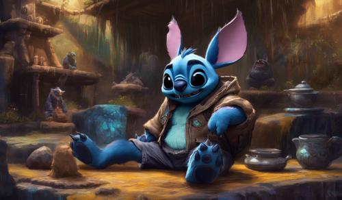 Disney's Stitch in a Wolfs suit