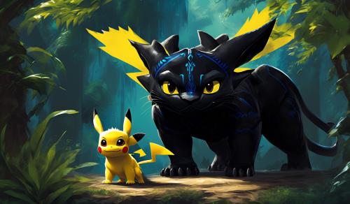 Toothless, Black Panther, Pikachu, 