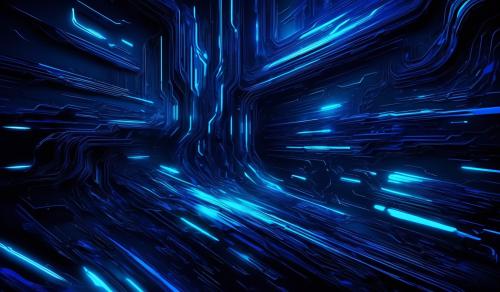 neon Dark blue futuristic abstract art black backdrop