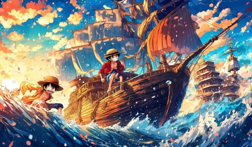 monkey d luffy cool wallpaper with ship