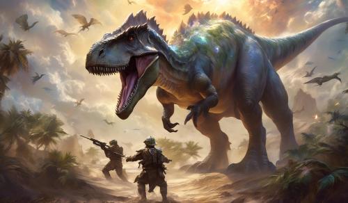 Dinosaur at war