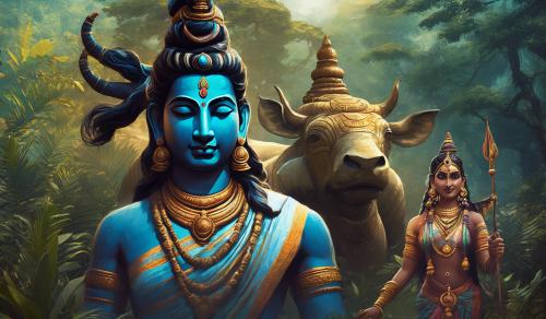 SHIVA AND NANDI 1920 * 1080 