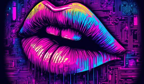 Kiss lip print 