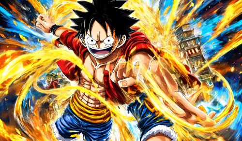 Luffy  from the anime One piece in gear 5