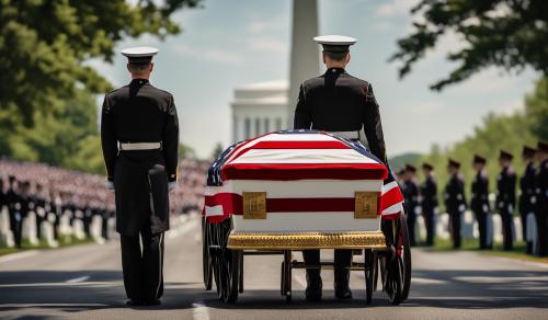 Full honors funeral procession Arlington National Cemetery