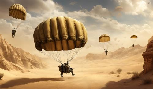 army ranger parachute assault desert