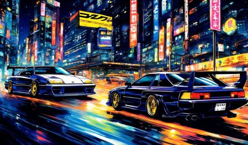 90s japan street racing midnight initial d