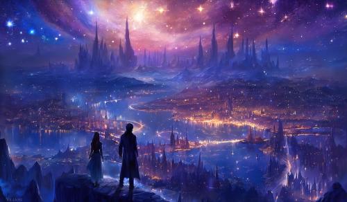 Velaris city of starlight night acotar fantasy world 