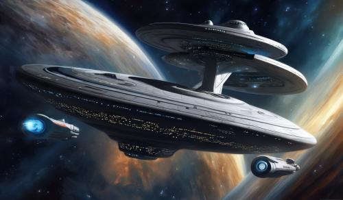 USS Enterprise 1701G at warp factor 9