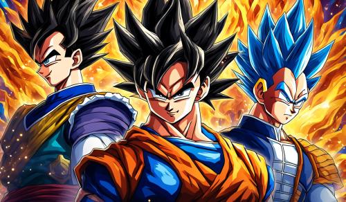 Goku and vegeta as kings