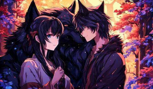 black wolf girl and her lover