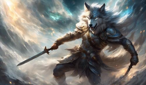 A wolf warrior in battle