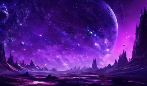 space and purple