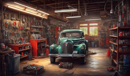 automotive repair shop with snap on tools