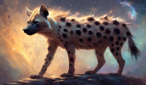 Hyena mixed with spider and cat