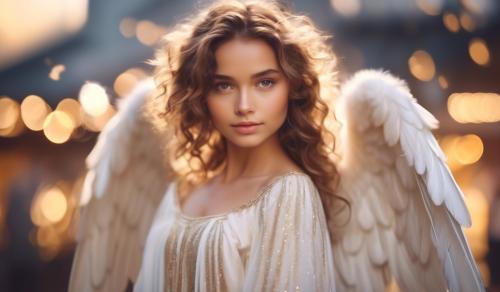 A cute female angel.