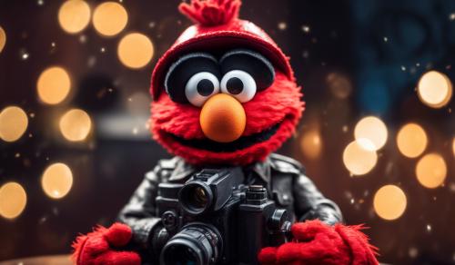 Elmo with gun