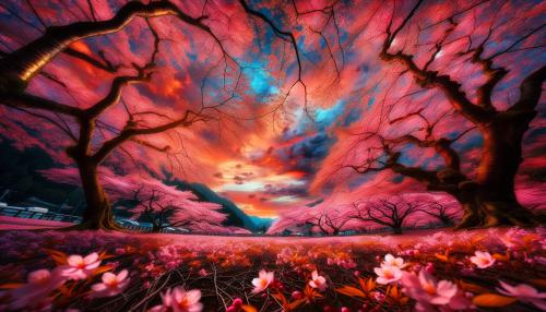 pink japan Sakura with sky