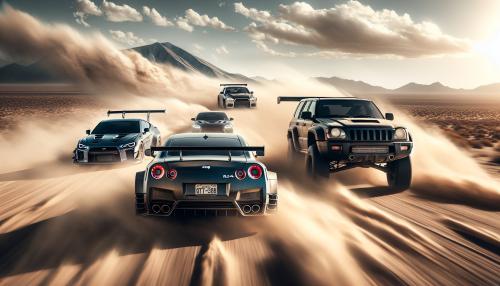 jeep grand cherokee skyline r34 and gt3rs racing